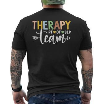 Therapy Team Pt Ot Slp Rehab Squad Therapist Motor Team Men's T-shirt Back Print - Seseable