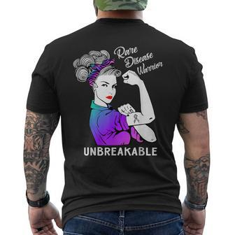 Rare Disease Warrior Unbreakable Awareness Men's T-shirt Back Print | Mazezy AU