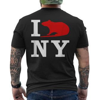 I Rat Ny I Love Rats New York Men's T-shirt Back Print - Seseable
