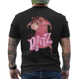 Ratz - Funny Rat Funny Mouse Ratz Pink Ratz Mouse Meme Gifts For Mouse Lovers Funny Gifts Mens Back Print T-shirt | Mazezy