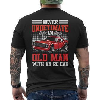 Rc Cars Never Underestimate An Old Man With Rc Car Men Men's T-shirt Back Print - Monsterry