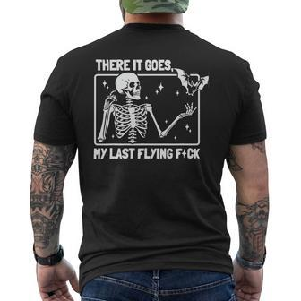 There It Goes My Last Flying F Skeletons Halloween Men's T-shirt Back Print - Monsterry AU