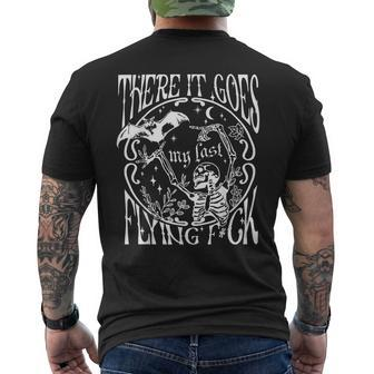 There It Goes My Last Flying Fck Halloween Skeleton Men's T-shirt Back Print