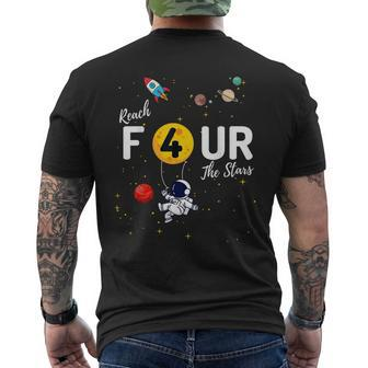 Reach 4 The Stars Childs 4Th Birthday Party Mens Back Print T-shirt - Monsterry