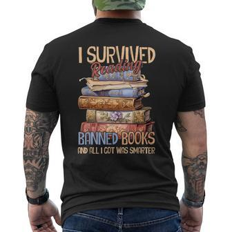 Read Banned Books I Survived Reading Banned Books Men's T-shirt Back Print - Monsterry UK