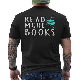Read More Books Books Lovers Funny Mens Back Print T-shirt - Thegiftio UK