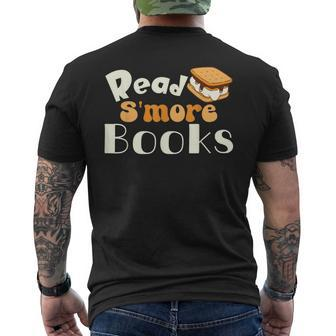 Read S'more Books Reading Lover Camping Bookworm Librarian Men's T-shirt Back Print - Monsterry UK