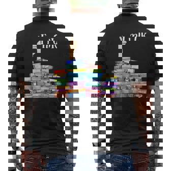 Reading Book Lovers Im Ok National Book Lover Day Reading Funny Designs Funny Gifts Mens Back Print T-shirt | Mazezy