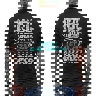 Real Doctors Treat More Than One Species - Veterinarian Vet Mens Back Print T-shirt - Thegiftio