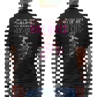 Real Girls Ride Dirt Bikes Dirt Biking Offroad Motorcycle Men's Back Print T-shirt | Mazezy