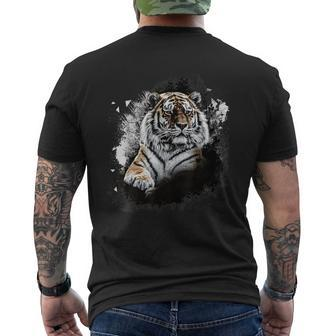 Realistic Awesome Tiger Animal Lovers Men's T-shirt Back Print - Monsterry DE