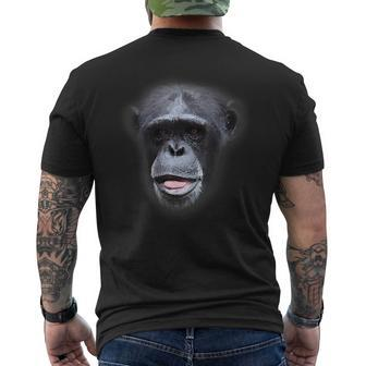 Realistic Monkey Face Costume Cool Easy Halloween Gift Mens Back Print T-shirt | Mazezy DE