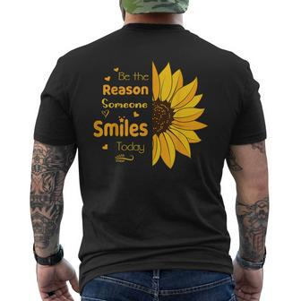 Be The Reason Someone Smiles Today Positive Motivation Men's T-shirt Back Print | Mazezy