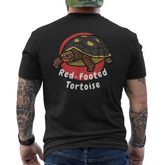 Red-Footed Tortoise Pet Tortoise Men's T-shirt Back Print | Mazezy