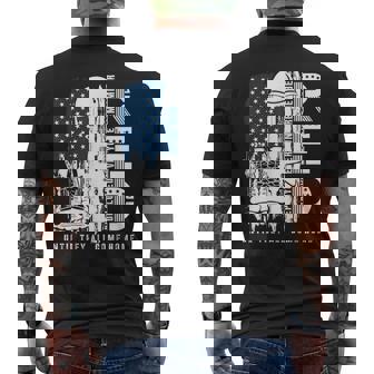 Red Friday Military We Wear Red Support Our Troops Us Flag Men's T-shirt Back Print | Mazezy