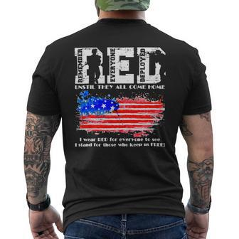 Red Friday Remember Everyone Deployed Every Friday Veterans 108 Mens Back Print T-shirt - Monsterry AU