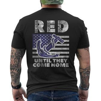 Red Remember Everyone Deployed Until Come Home Memorial Day Mens Back Print T-shirt - Thegiftio UK