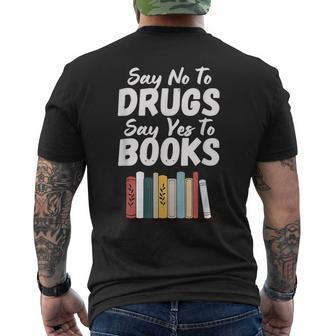 Red Ribbon Week Say No To Drugs's Say Yes To Book Men's T-shirt Back Print - Seseable