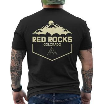 Red Rocks Colorado Beautiful Rocky Mountains Mens Back Print T-shirt - Seseable