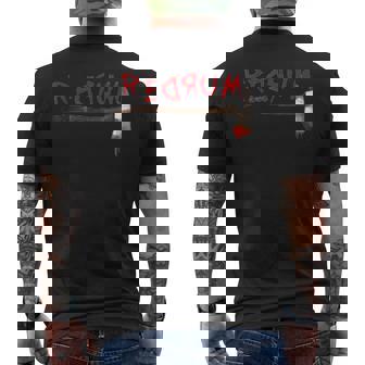 Red-Rum Shining Mens Back Print T-shirt - Monsterry