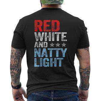 Red White & Natty-Light Red White Blue 4Th Of July Patriotic Mens Back Print T-shirt | Mazezy