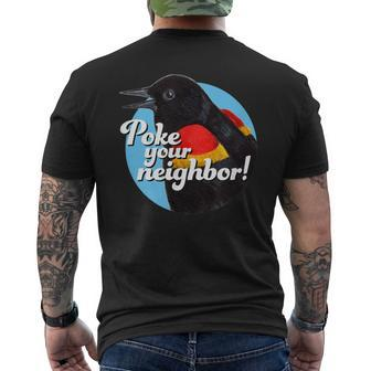 Red-Winged Blackbird Mnemonic Bird Call Men's T-shirt Back Print | Mazezy