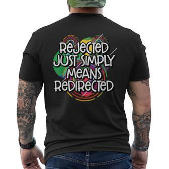 Redirected Sayings Failure Quotes Frustration Men's T-shirt Back Print | Mazezy