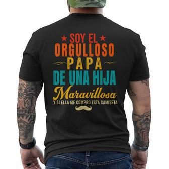 Regalo Para Papa De Hija Español Día Del Padre Camiseta Mens Back Print T-shirt | Mazezy