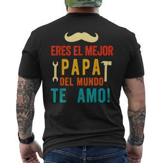 Regalos Para Papa Dia Del Padre Camiseta Mejor Papa Mundo Mens Back Print T-shirt | Mazezy