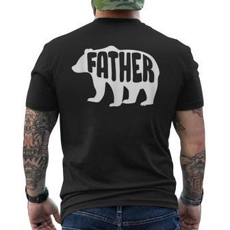 Relationship Bear Fathers Son Day Men's Back Print T-shirt | Mazezy