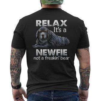 Relax It's A Newfie Newfoundland Dog Owner Men's T-shirt Back Print | Mazezy