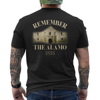 Remember The Alamo Souvenir History Alamo Men's T-shirt Back Print | Mazezy