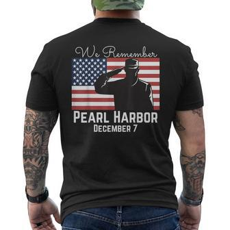 We Remember Pearl Harbor American Wwii Pearl Harbor Men's T-shirt Back Print | Mazezy
