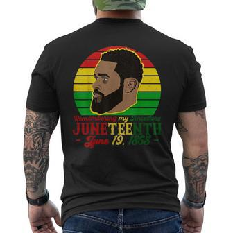 Remembering My Ancestors Celebrate Junenth Black King Men  Mens Back Print T-shirt