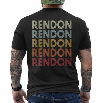 Rendon Texas Rendon Tx Retro Vintage Text Men's T-shirt Back Print | Mazezy