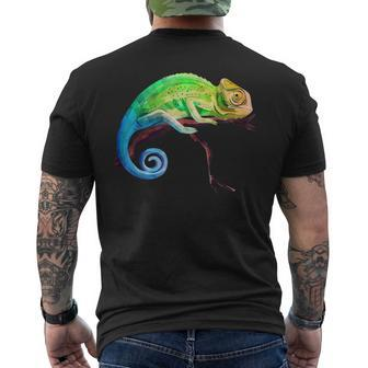 Reptile Zoo Keeper Idea Lizard Safari Chameleon Men's T-shirt Back Print | Mazezy