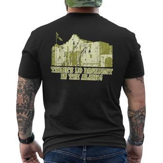 There's No Basement In The Alamo Men's T-shirt Back Print | Mazezy