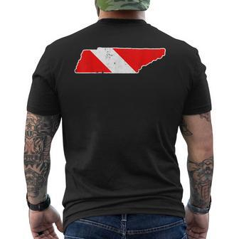 Rescue Diver Tennessee Diver Down Flag Men's T-shirt Back Print | Mazezy