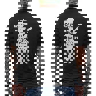 Rescue Dog Owner Rescue Is My Favorite Breed Men's T-shirt Back Print - Thegiftio