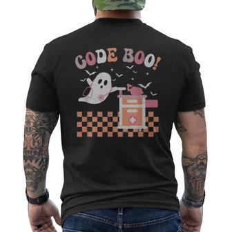 Respiratory Therapist Halloween Code Boo Spooky Respiratory Men's T-shirt Back Print - Monsterry DE