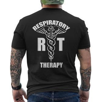 Respiratory Therapy Rt Therapist Rt Caduceus Medical Symbol Men's T-shirt Back Print | Mazezy
