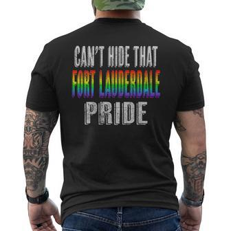 Retro 70S 80S Cant Hide That Fort Lauderdale Gay Pride Mens Back Print T-shirt | Mazezy
