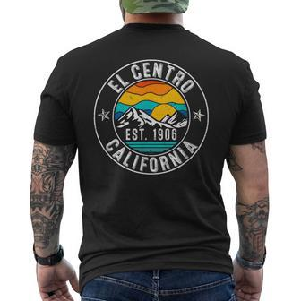 Retro 70S 80S El Centro California Ca Men's T-shirt Back Print | Mazezy