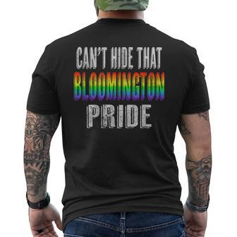 Retro 70S 80S Style Cant Hide That Bloomington Gay Pride Mens Back Print T-shirt | Mazezy