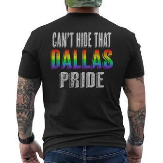 Retro 70S 80S Style Cant Hide That Dallas Gay Pride Mens Back Print T-shirt | Mazezy DE