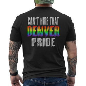Retro 70S 80S Style Cant Hide That Denver Gay Pride Mens Back Print T-shirt | Mazezy