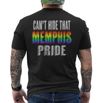 Retro 70S 80S Style Cant Hide That Memphis Gay Pride Mens Back Print T-shirt | Mazezy