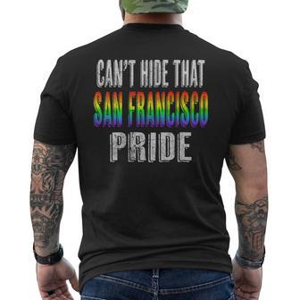 Retro 70S 80S Style Cant Hide That San Francisco Pride Mens Back Print T-shirt | Mazezy