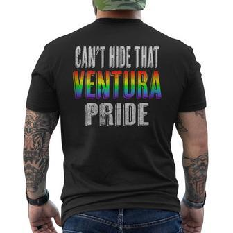 Retro 70S 80S Style Cant Hide That Ventura Gay Pride Mens Back Print T-shirt | Mazezy
