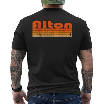 Retro 80S Style Alton Il Men's T-shirt Back Print | Mazezy